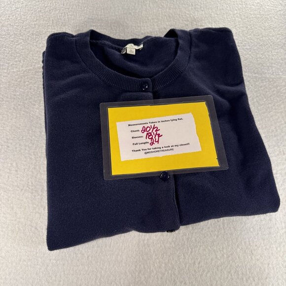 Talbots Women’s XL Blue 3/4 Sleeve Button Cardigan Sweater - Picture 9 of 9